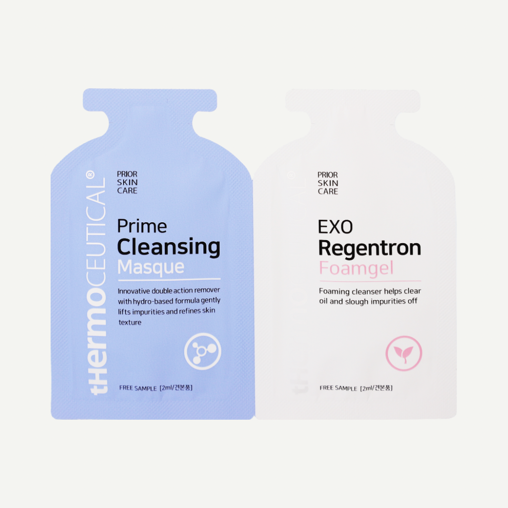 Thermoceutical Sachet : Prime Cleansing Masque & Exo Regentron Foamgel